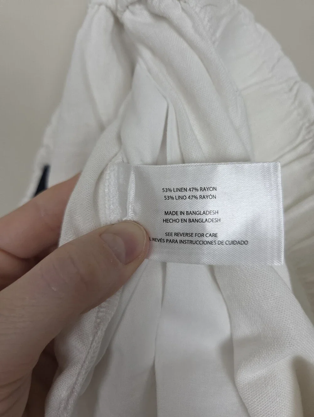 GAP Linen Pull On Shorts White Women's XL MSRP $44.99 Pockets Elastic Waistband
